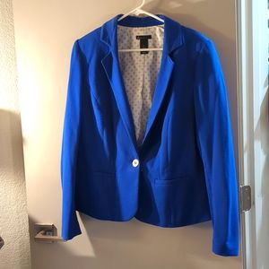 Royal blue single button women's blazer, size 18 Lane Bryant